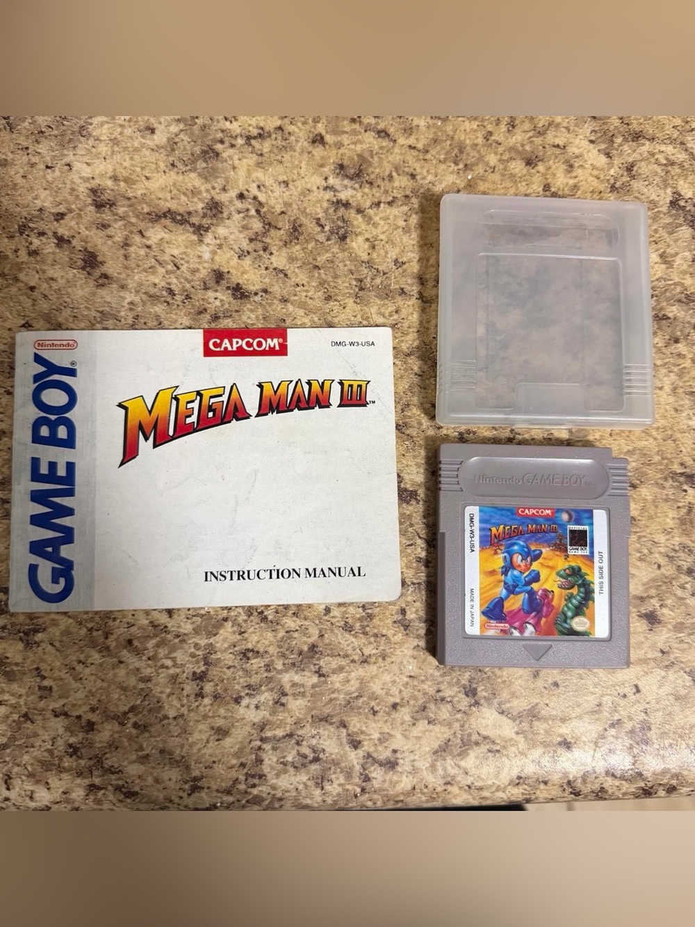 Mega Man III 3 - 1992 Nintendo Game Boy - Cartridge, Manual & Plastic Case